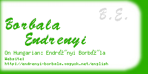 borbala endrenyi business card